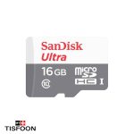 کارت حافظه microSDHC سن دیسک مدل Ultra کلاس ۱۰ استاندارد UHS-I U1 سرعت ۸۰MBps 533X ظرفیت ۱۶ گیگابایت به همراه آداپتور SD